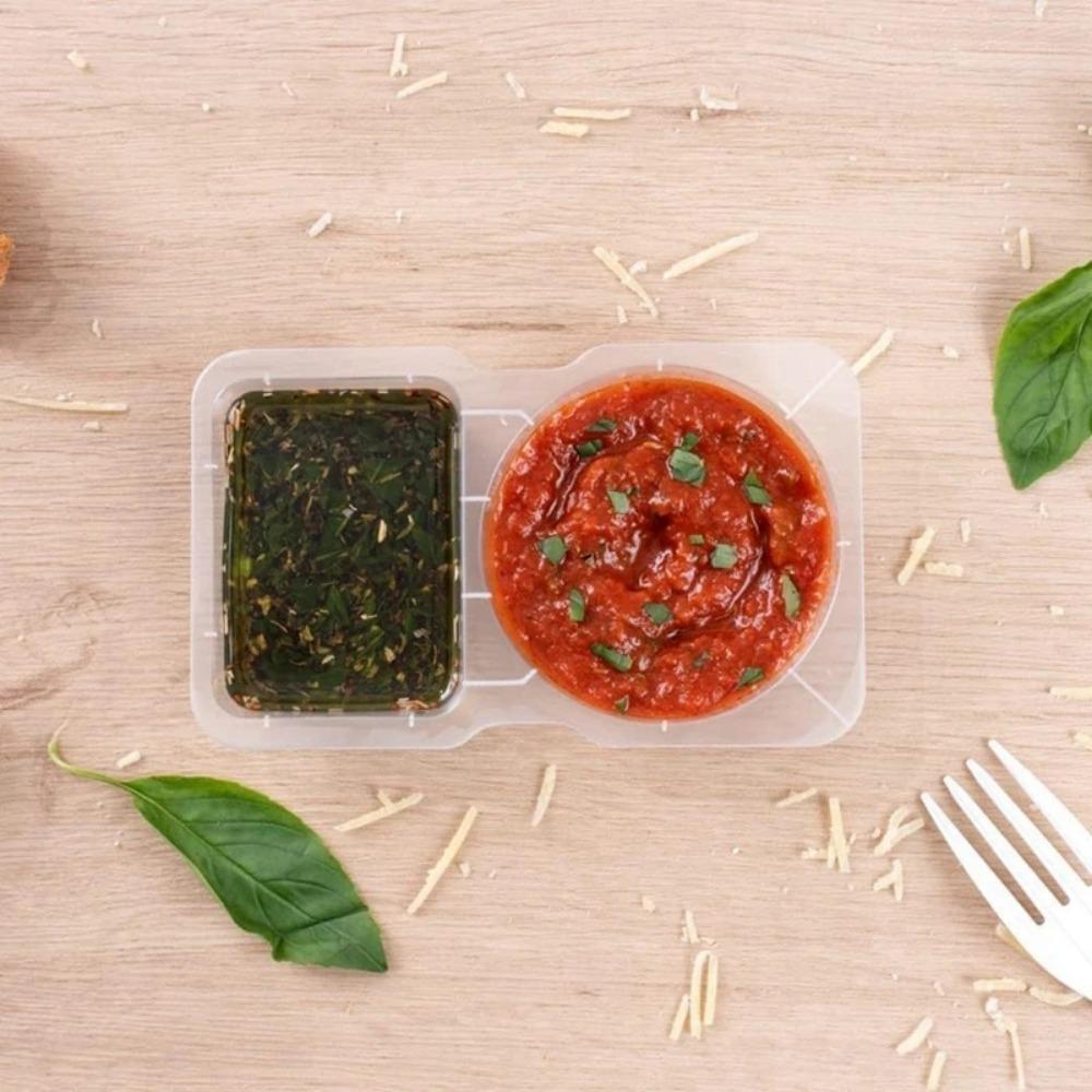 10/15/20pcs with Lids Disposable One-piece Sauce Box Portable Plastic Snack Container  Outdoor
