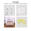 Dreamy Wing Mosquito Net, Non-Openable, Single/Double Size, Hanging, Insect Repellent, Length 180*200*200cm (White)