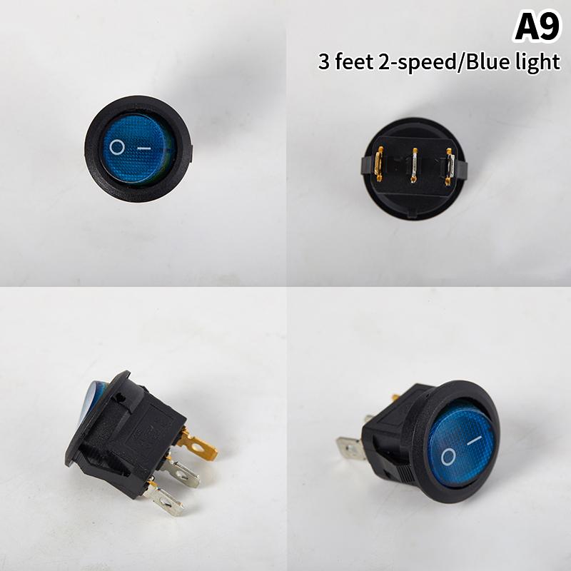 Comutator de înaltă calitate pentru barcă, impermeabil, întrerupător basculant rotund pentru barcă, cu buton luminos, 6A, 250V, deschidere 20 mm, 2/3 picioare, 2/3 viteze