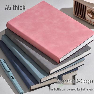 A5/B5 Thick Sheepskin Leather Notebook for Office & Student Use