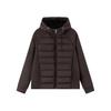 Light and thin ribs cotton clothes women's slim and versatile hooded short splicing cotton-padded clothes women's new coats age reduction