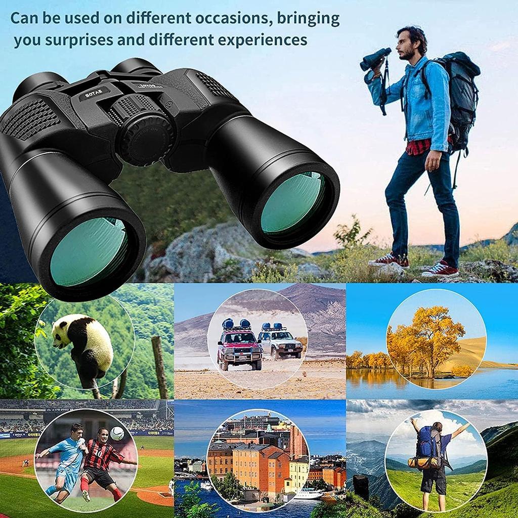 Waterproof 20x50 Binoculars for Powerful and Waterproof FMC BAK4 Prism Durable and Clear Binoculars for Bird Watching Hunting Traveling Outdoor Sports