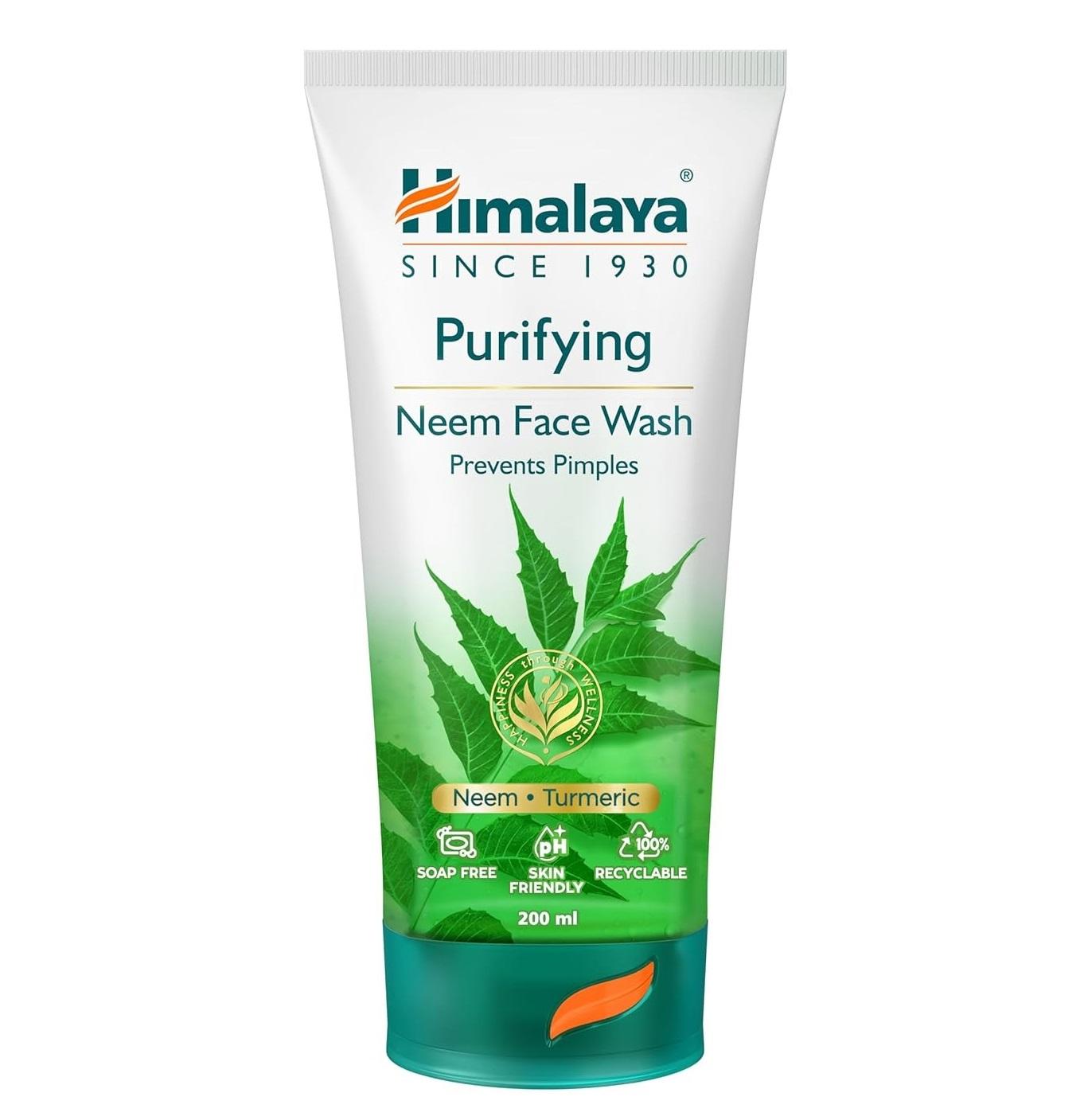 Himalaya Очищающая пенка для умывания с нимом|Очищает и предотвращает появление прыщей|Мягко очищает|Для мужчин и женщин|150 мл 150 ml