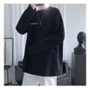 Men S Loose Long Sleeve Round Neck Casual Printed T Shirt Daily Inner Wear Top