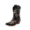 Western Cowboy Boots Embroidered Retro Square Head Tall Boots Thick Heel High Heel Medium Boots Bohemian Knight Boots Long Boots