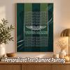 Aston Martin Custom Name Text 5D Diamond Painting Kit DIY Full Drill Diamond Art Decoration