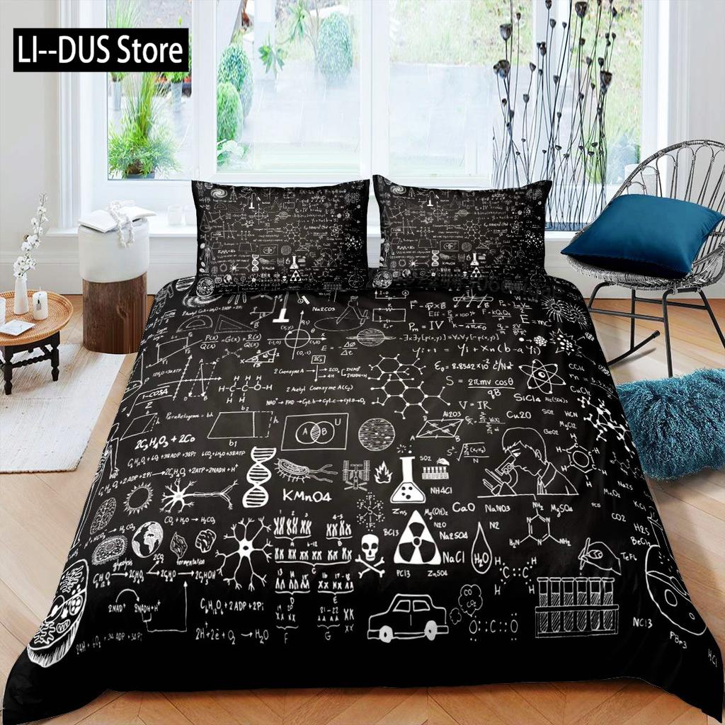 Science Duvet Cover Set King Size Periodic Table Of Elements Bedding Set Chemistry Lovers Learning Image For Kids Teens Adults