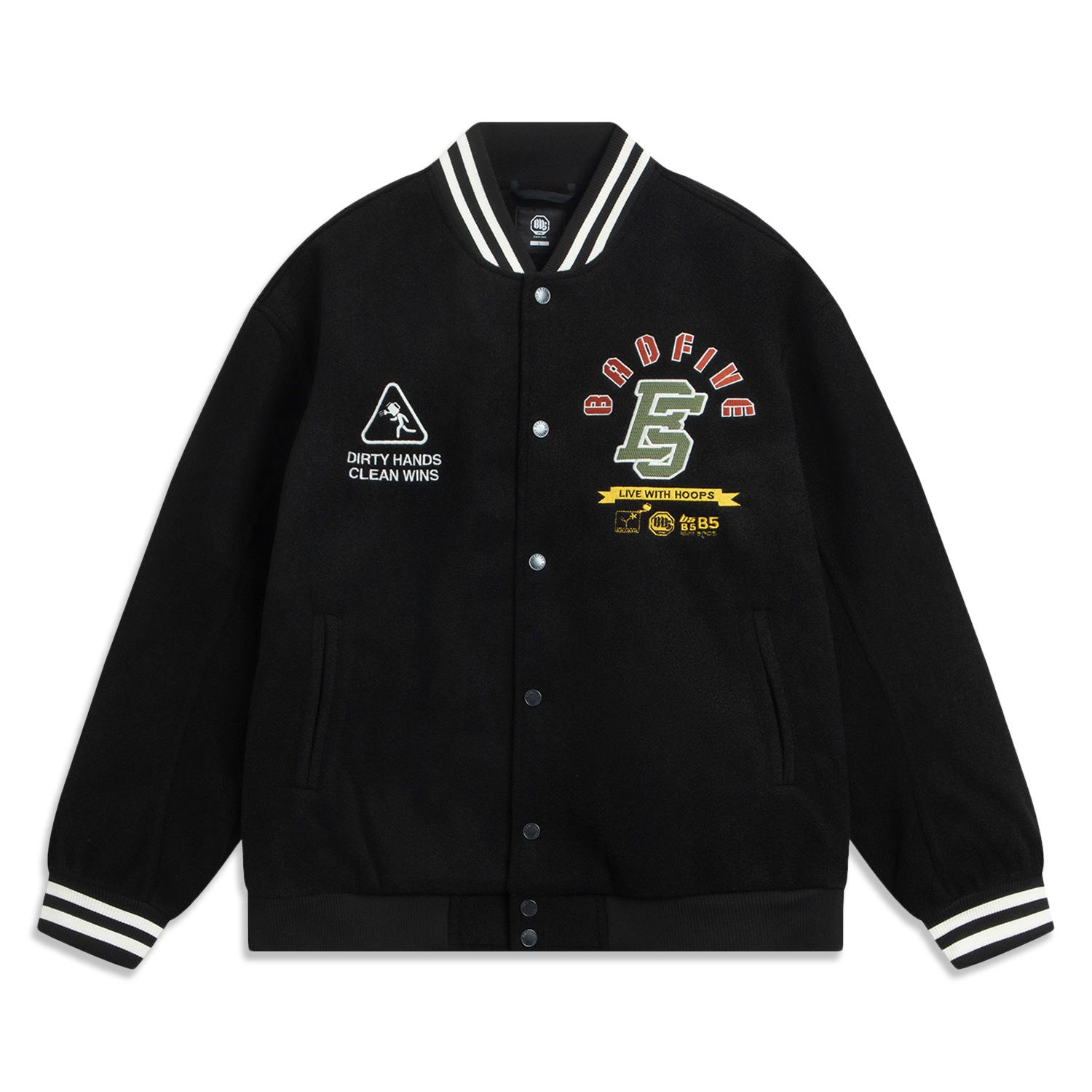 Li Ning Jackets Men s Black Baseball Collar Moderate Other AFDVB13-4 L
