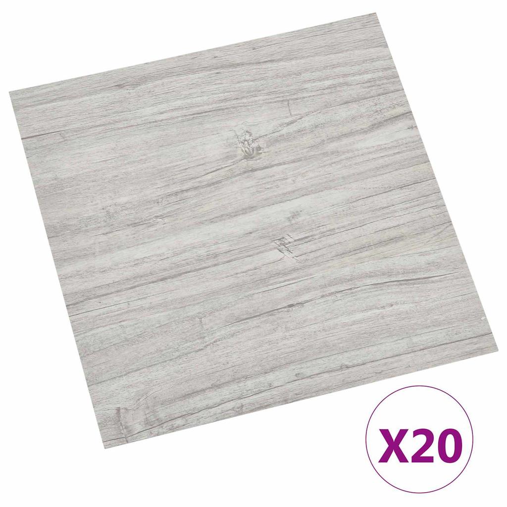 Self Adhesive Floor Planks 30.5 X 30.5 Cm 20 Pcs PVC