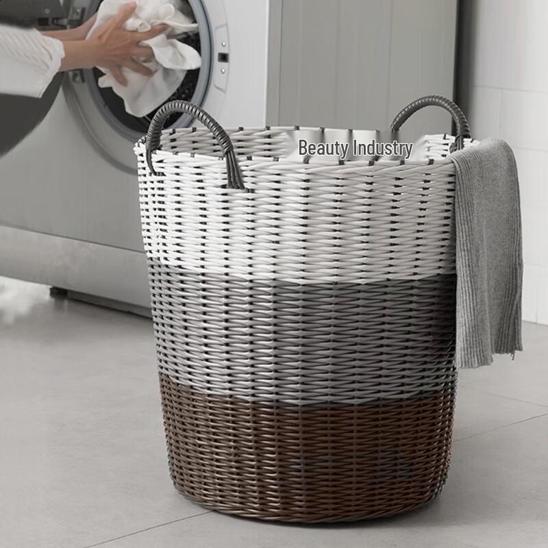 Vilscijon Foldable Rattan Laundry Hamper