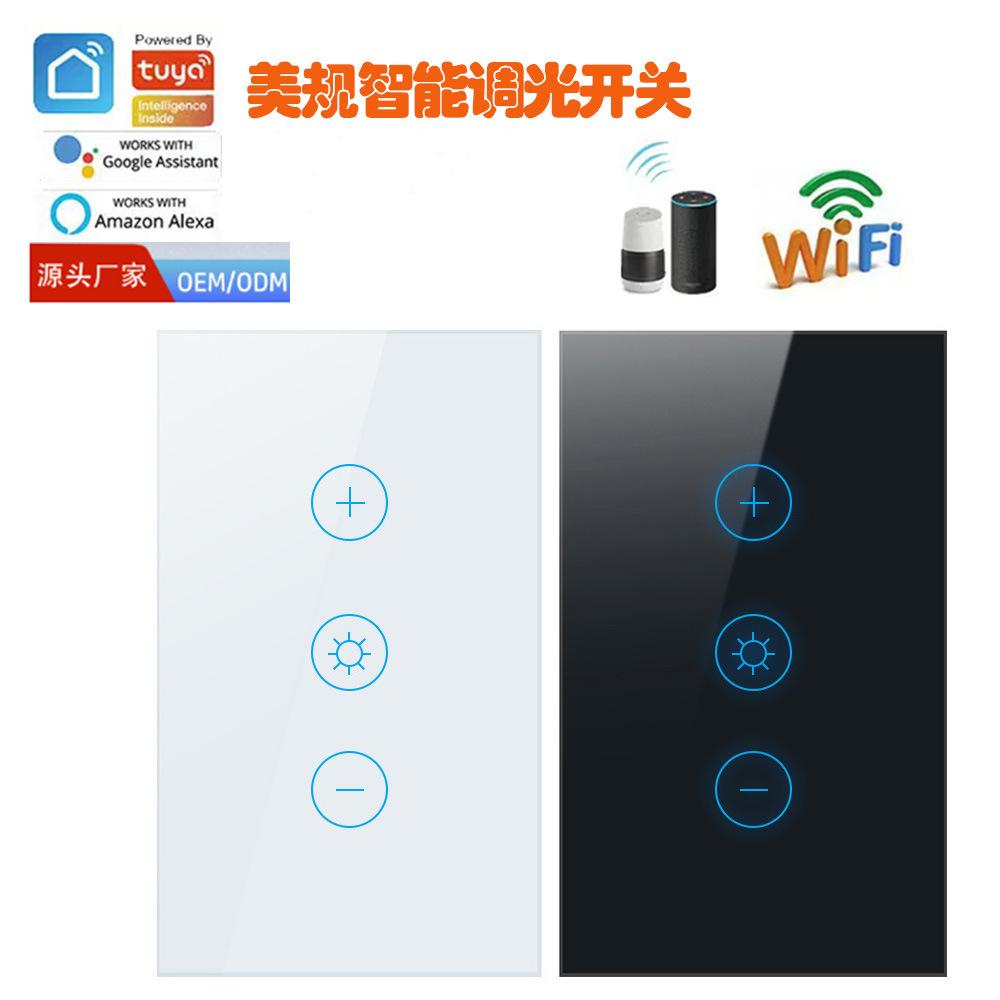 Chuyun Custom US Tuya WiFi Touch Panel Remote Control Wall Switch Smart Dimmer Switch