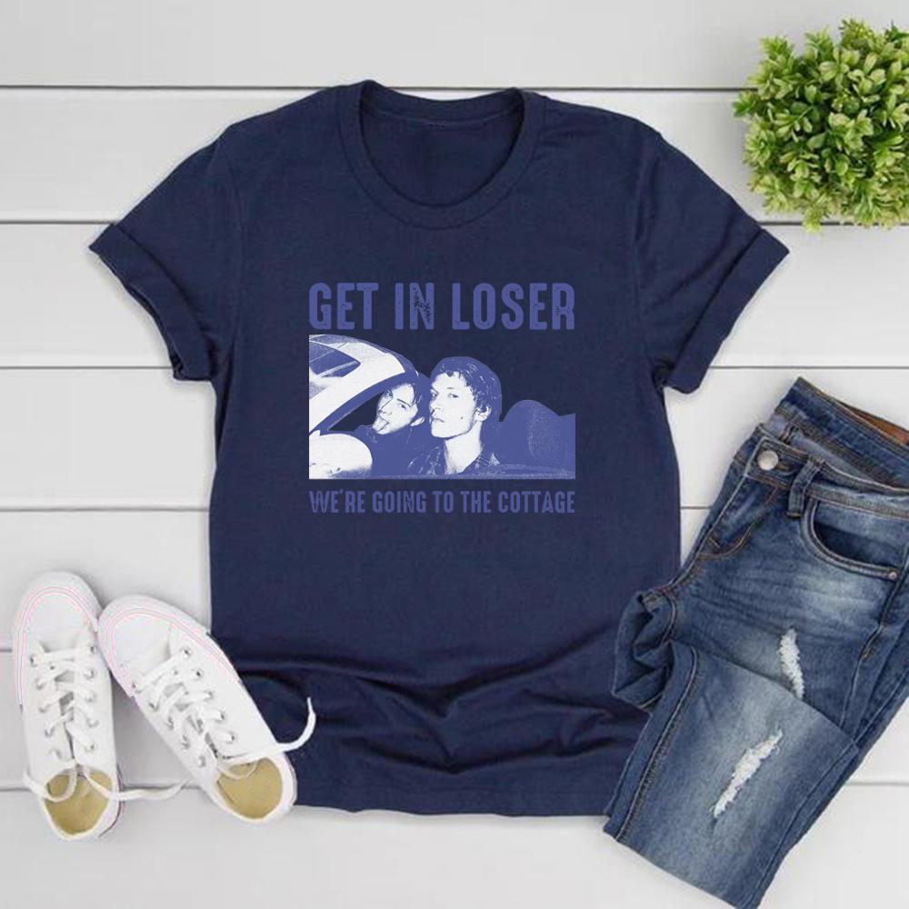 Komm rein, Verlierer, wir fahren zur Hütte T-Shirt Beheizte Rivalität Inspiriertes T-Shirt Damen T-Shirt Vintage Kurzarm Streetwear Top