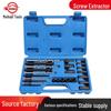 Coarse Thread Screw Extractor Set - Reverse Thread Tool for Removing Broken or Stripped Screws and Bolts