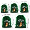 5PCS Green Christmas Velvet Bags Bracelet Jewelry Storage Jewelry Packaging Bag  For Christmas