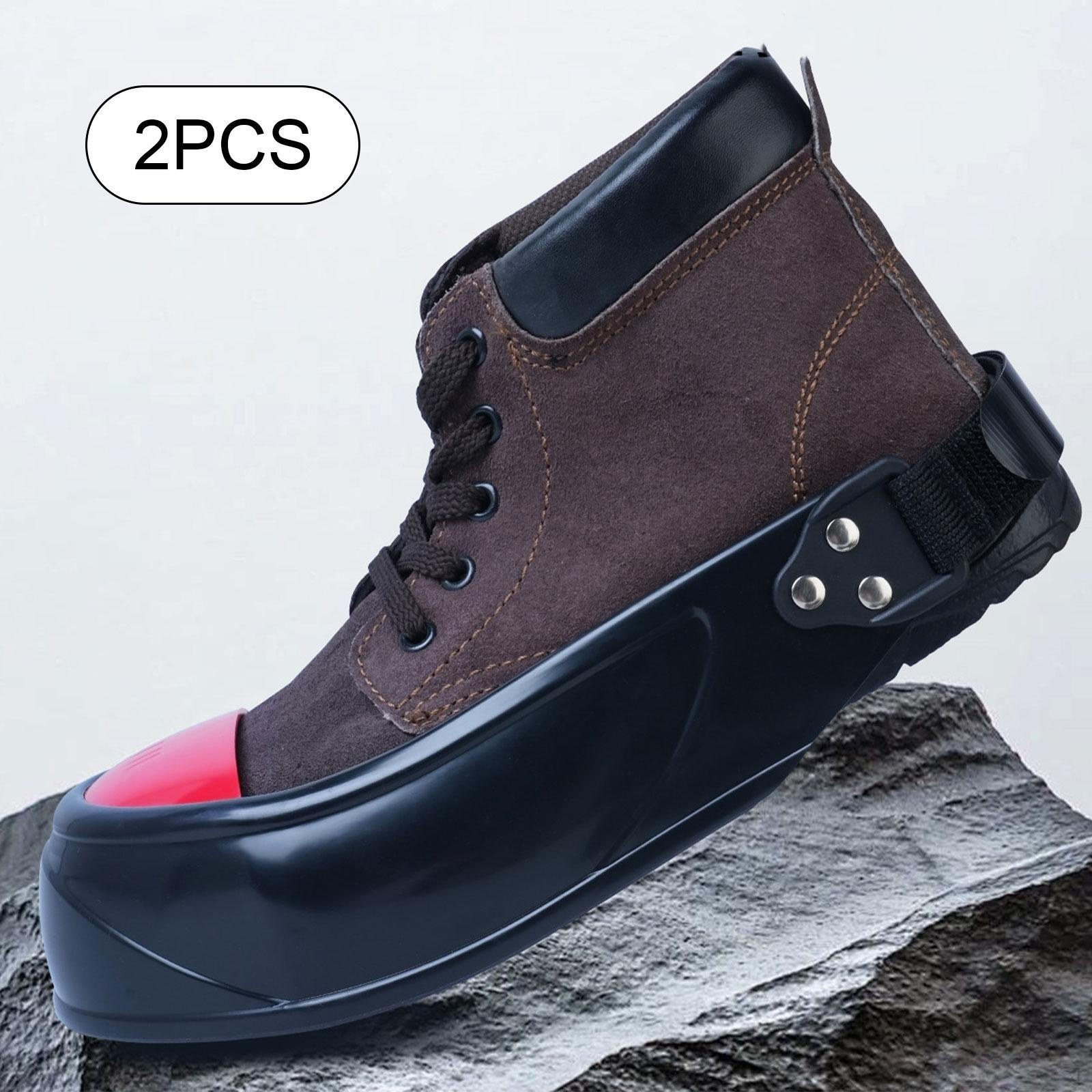 

Стальной носок с антискользящей резиновой подошвой для временного использования, защитные бахилы для обуви красный