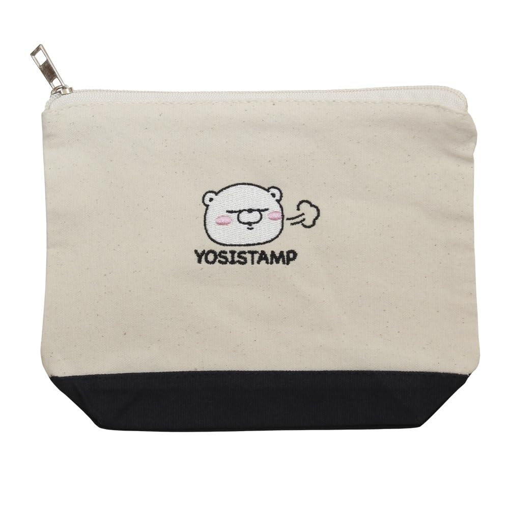 YOSISTAMP Yoshi Stamp Boat-Shaped Embroidered PouchMulti-Pouch, Makeup Pouch, Travel Pouch, Gadget Pouch, Small Item Organizer (BearPuff)