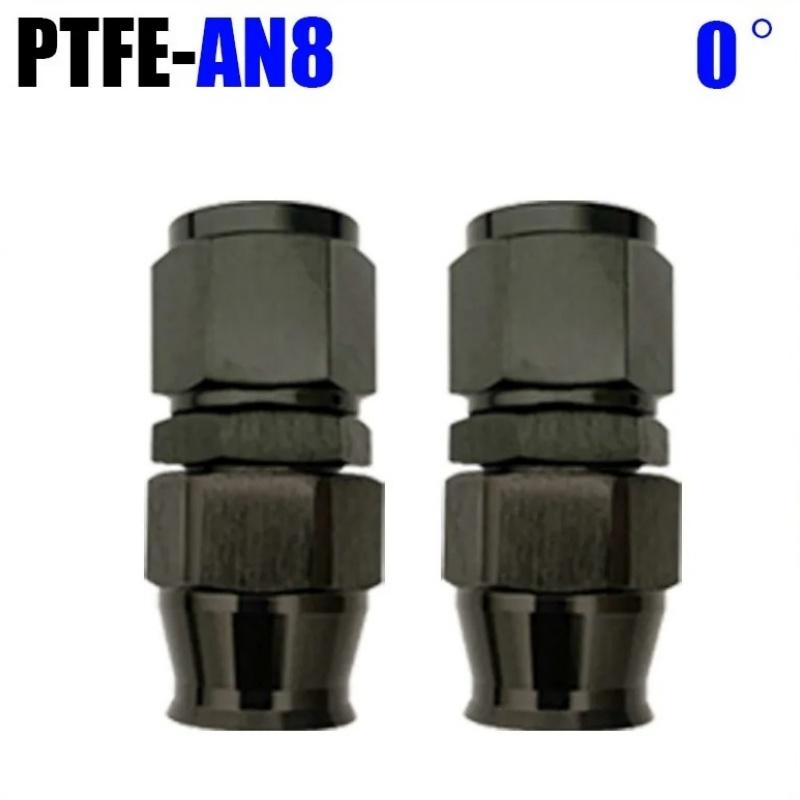 2Pcs Hose End Connector Adapter Cold Water Pipe Fuel Pipe Hose End Connector AN4 6 8 10 12 Straight Type 0 ° 45 ° 90 ° 180 °