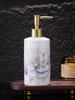Ceramic Floral Soap Dispenser Golden Pump Lotion Bottle Bathroom Accessories Shampoo Shower Refill Bottle Bathroom Accessories