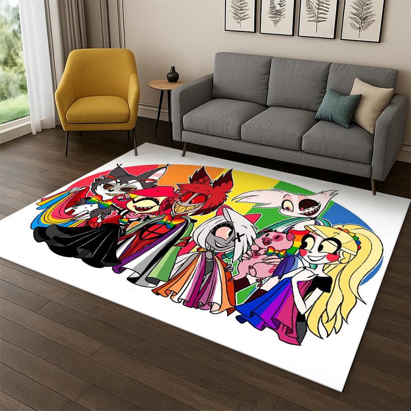 

Cartoon H-Hazbin Hotel Charlie Carpet Rug for Bedroom Living Room Sofa Playroom Doormat Home Decor,Kid Game Area Rug Non-slip 40x60cm