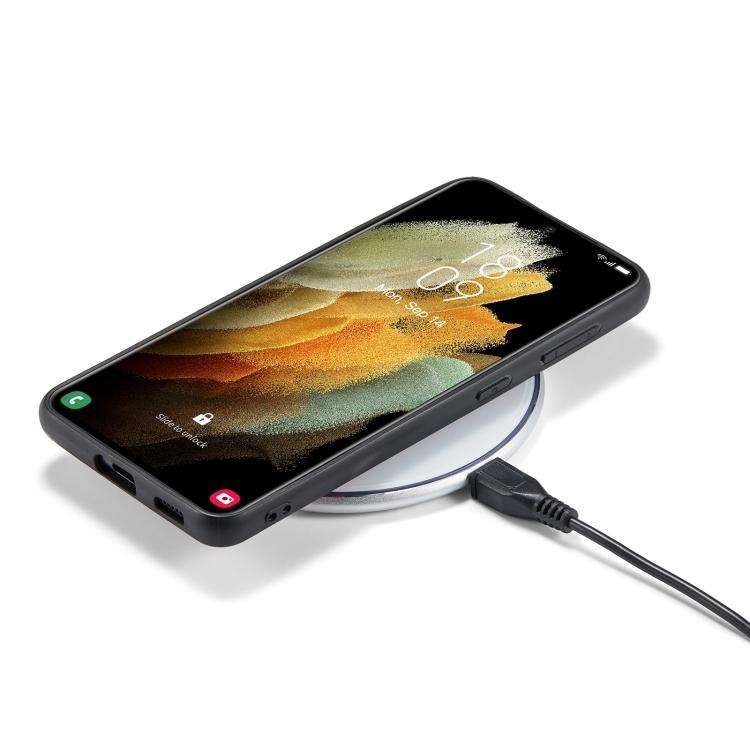 For Samsung Galaxy S21 5G JEEHOOD Retro Magnetic Detachable Protective Case with Wallet & Card Slot & Holder