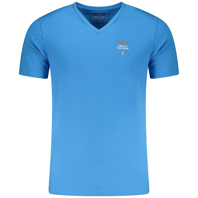 Aeronautica Militare Blue T-Shirt Men' V-Neck T-Shirt Scoti006J508-20094
