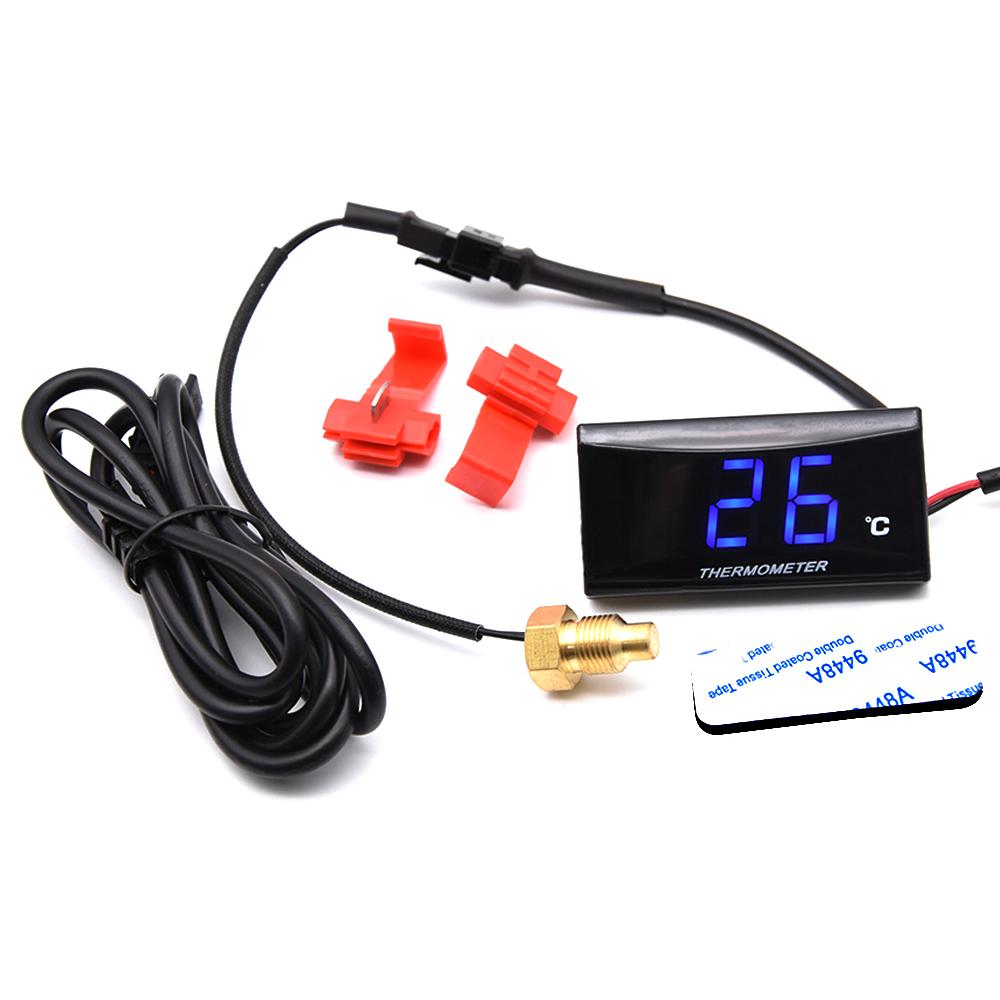 Mini Meter Thermometer Motorcycle KOSO Water Temperature Gauge for XMAX300 CB400 MT 07 09 + Koso Temperature Sensor