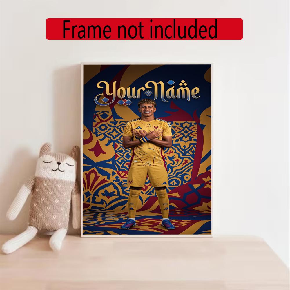 Lamin Yamal Customize Text Diamond Painting Round Diamond Mosaic Suitable For Beginners Diamond Painting Rhinestones Gift Frameless