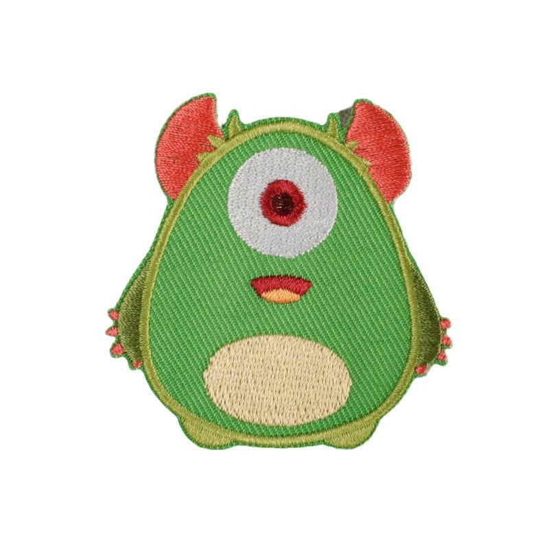 Adesivos de Patch Bordado Auto-Adesivo de Monstro de Desenho Animado para Acessórios de Vestuário DIY