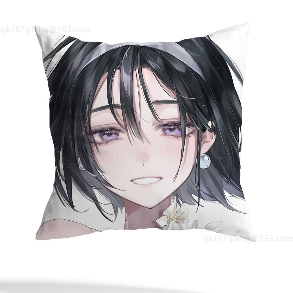 Cartoon Cute Girl Sua pillowcase casual style decoration, suitable for home decoration (excluding pillow core)