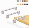 Modern Furniture Stainless Steel Cabinet Handles Pulls Wardrobe Drawer Door Handles