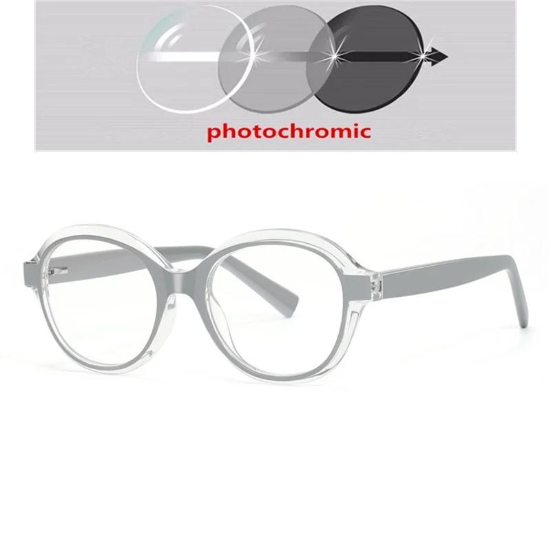 Anti Blue Rays Round Shortsighted Prescription Glasses Women Spring Hinge Stundent Myopia Spectacles 0 -0.5 -0.75 To -6.0