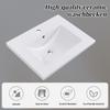Bathroom Furniture Single Vanity with Base Cabinet 60cm with Ceramic Washbasin, Light Gray