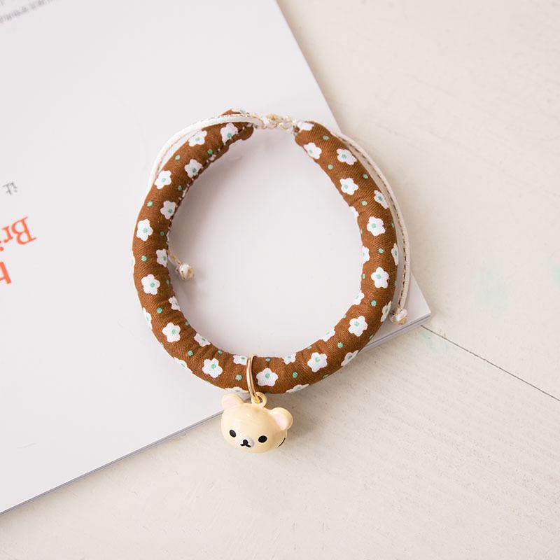 Japanese Japanese Zephyr Pet Collar Cute Little Strawberry Bells Cute Adjustable Accessories Cat and Dog Supplies