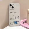 Line graffiti small fish suitable for iPhone17promax Apple 17 matte large hole mobile phone case 16/15 anti-drop x