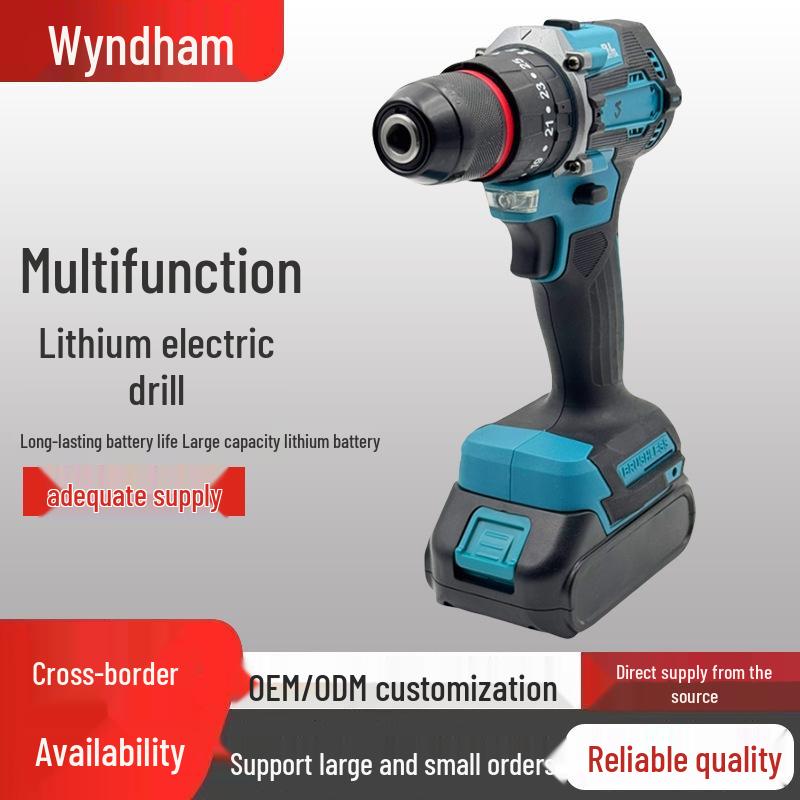 Przenośna ręczna bezszczotkowa wiertarko-wkrętarka litowo-jonowa