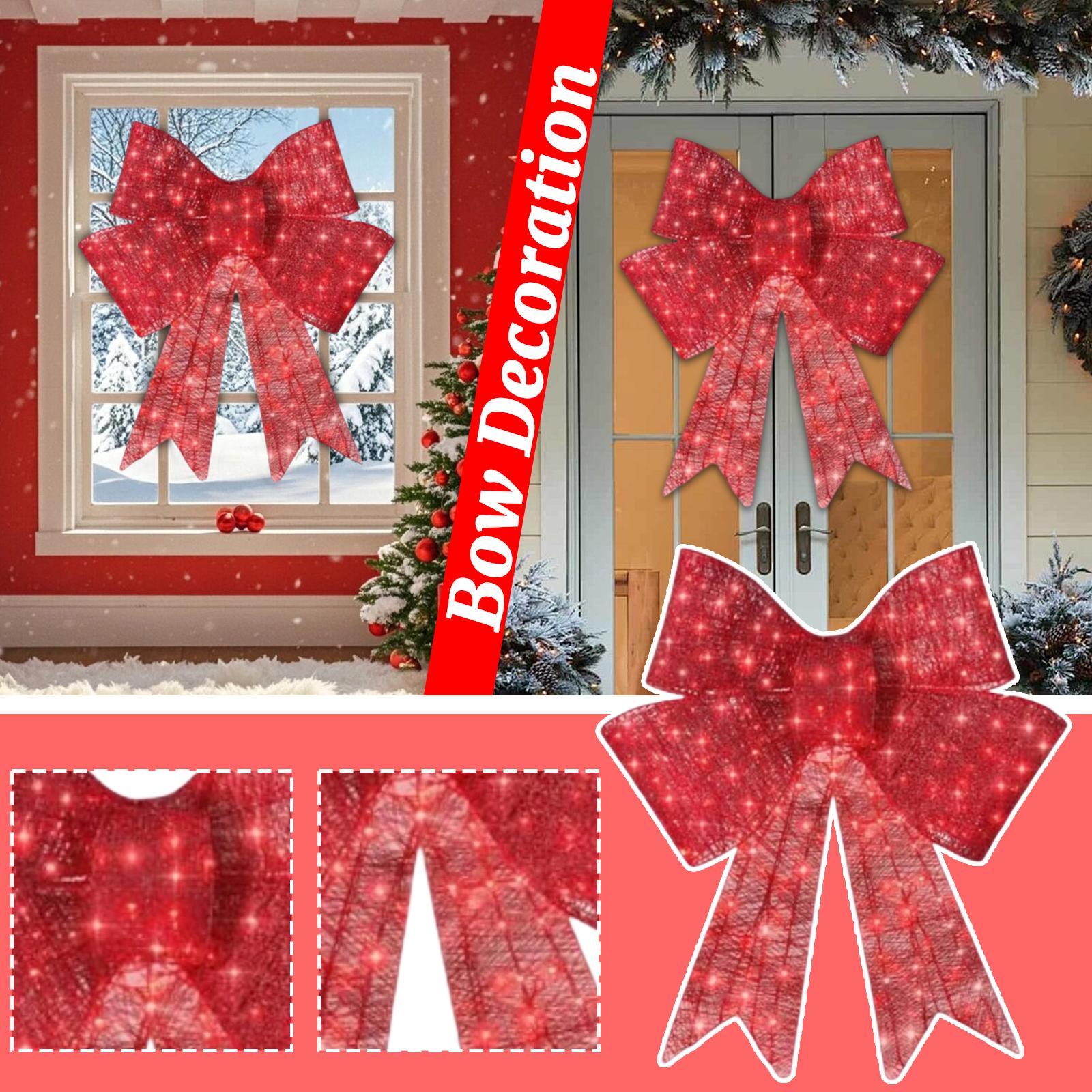 

Christmas Bow, Large Outdoor LED Lighting, Holiday Decoration One Size