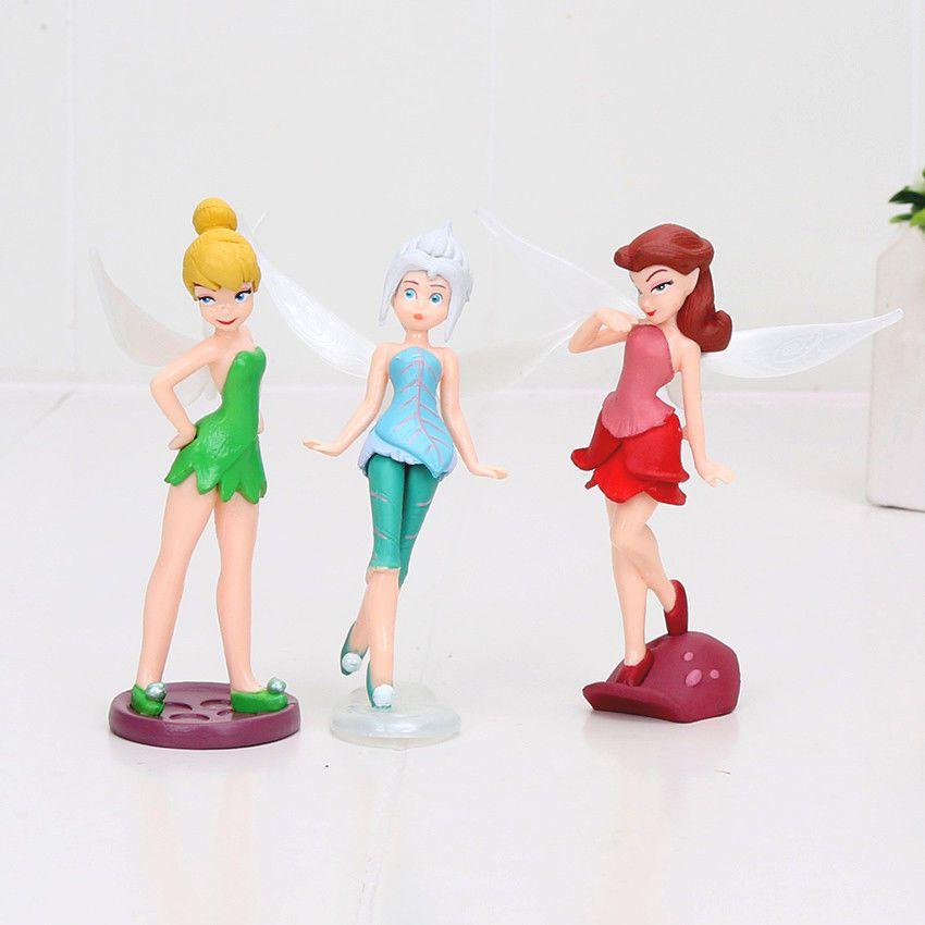 Charming 7 Pcs Tinkerbell Tinker Bell Fairy Action Figures For Kids With Stands