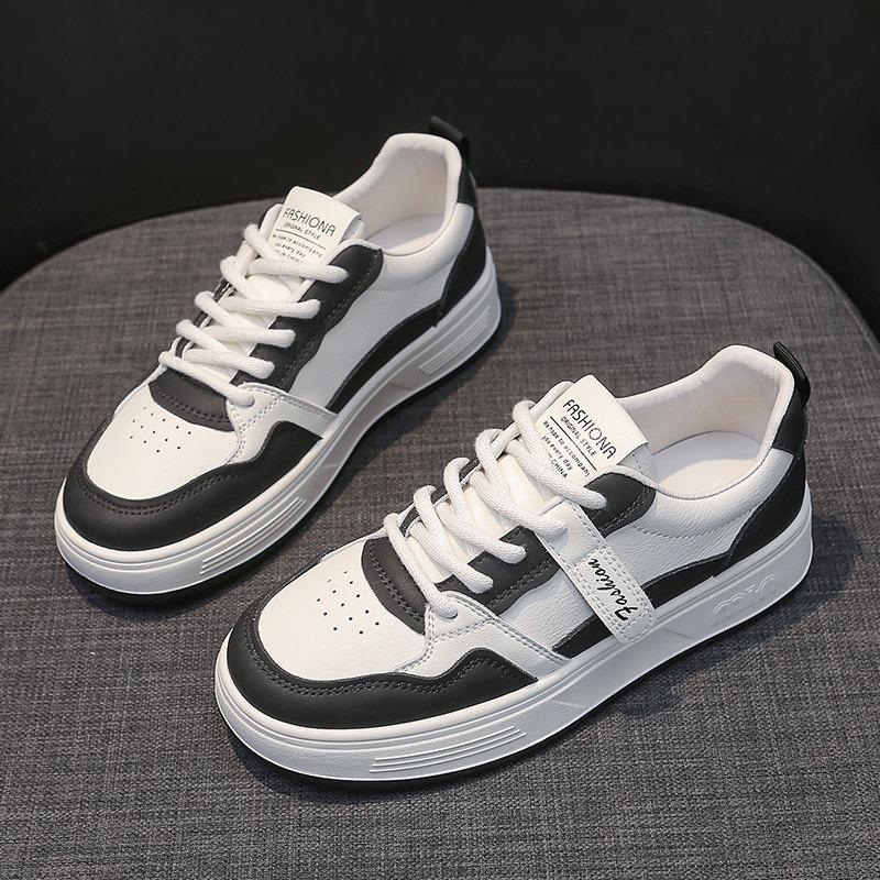 Leather little white shoes women's versatile spring new platform casual shoes women's sports shoes board shoes soft sole single shoes