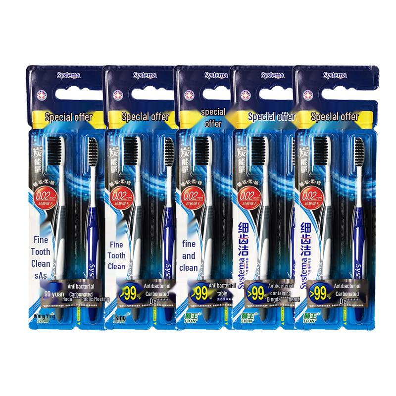 Lion Systema Charcoal Energy SUPER Soft Toothbrush