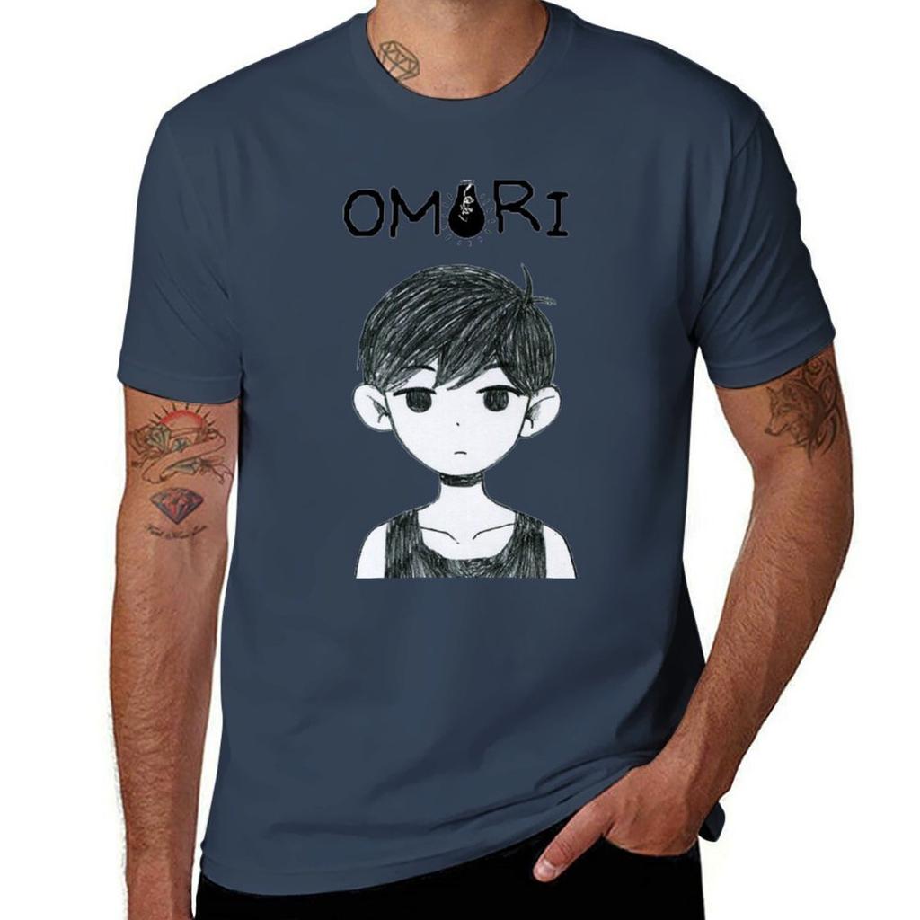 Omori Merch T-Shirt, Herren-Freizeit-T-Shirt, Designer-Baumwoll-T-Shirt-Packung
