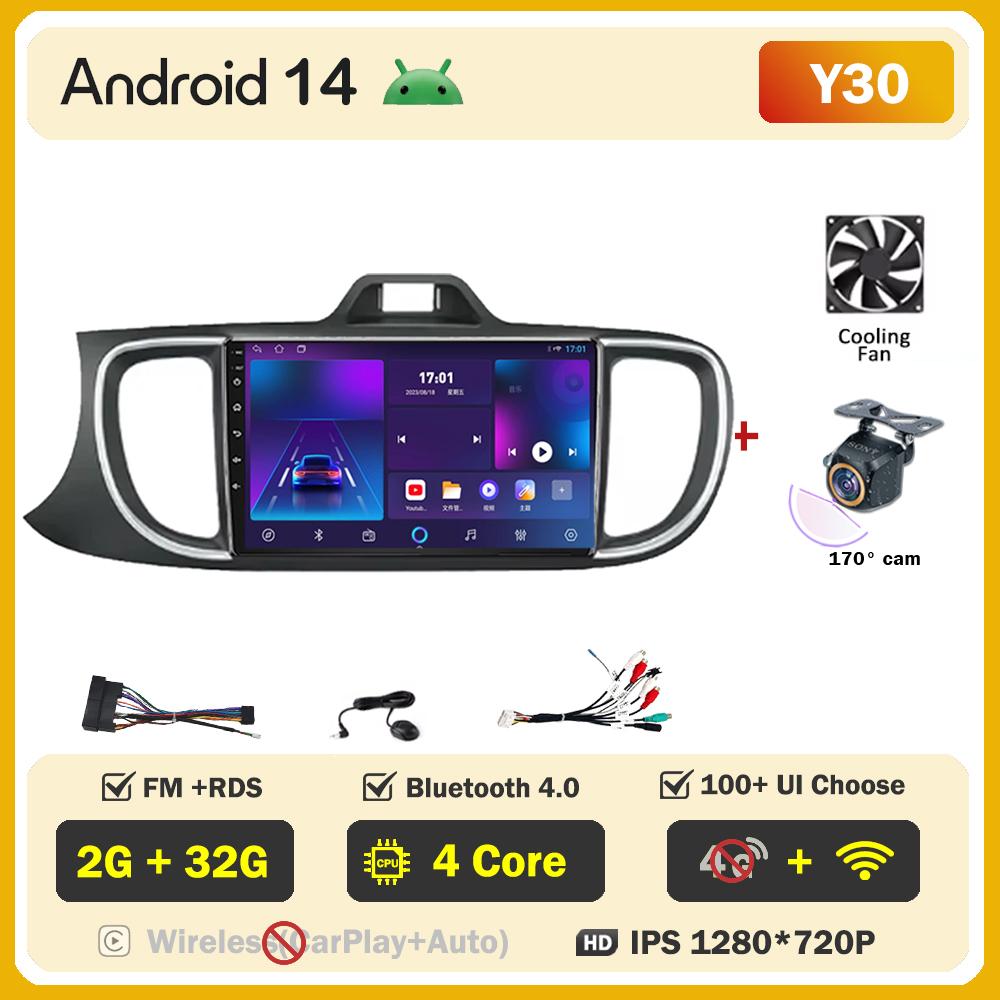 For KIA PEGAS 2018-2019 Car Radio Player Car Carplay Screen Autoradio Mirror Link Car Intelligent Systems Touch Screen DSP RDS