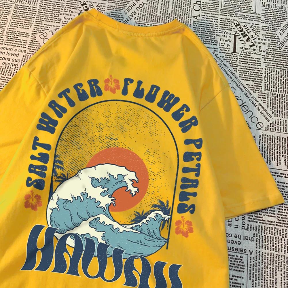 Beautiful Salt Water Petals Patterns T-Shirts Men Casual Tee Clothes Clothes Comfortable Sweat Summer Tops Vintage Loose Tshirt