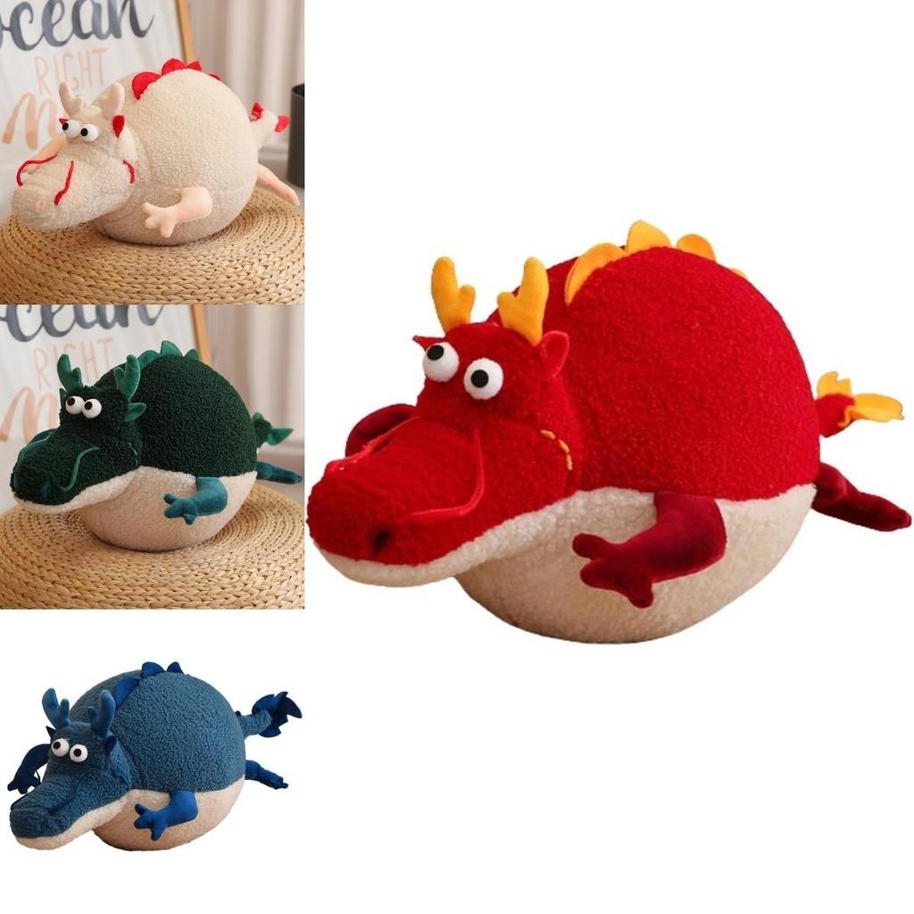 Cute Round Dragon Plush Toy Cartoon Dragon Stuffed Animal Soft And Huggable Dragon Doll For Home Decor 60cm/0.5kg