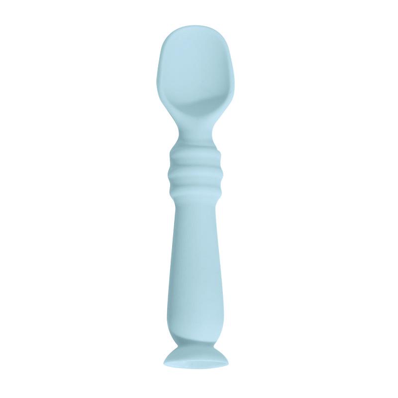 Infant Silicone Bent Spoon for Learning To Eat and Drink
