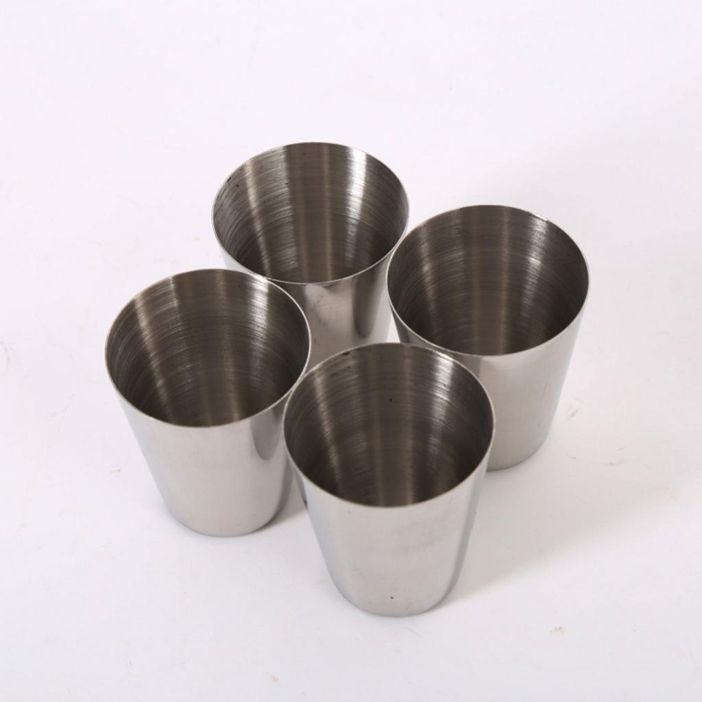 Mini Stainless Steel Shot Glass Cup Wine Drinking Glasses With Leather Cover Bag For Home Kitchen Bar