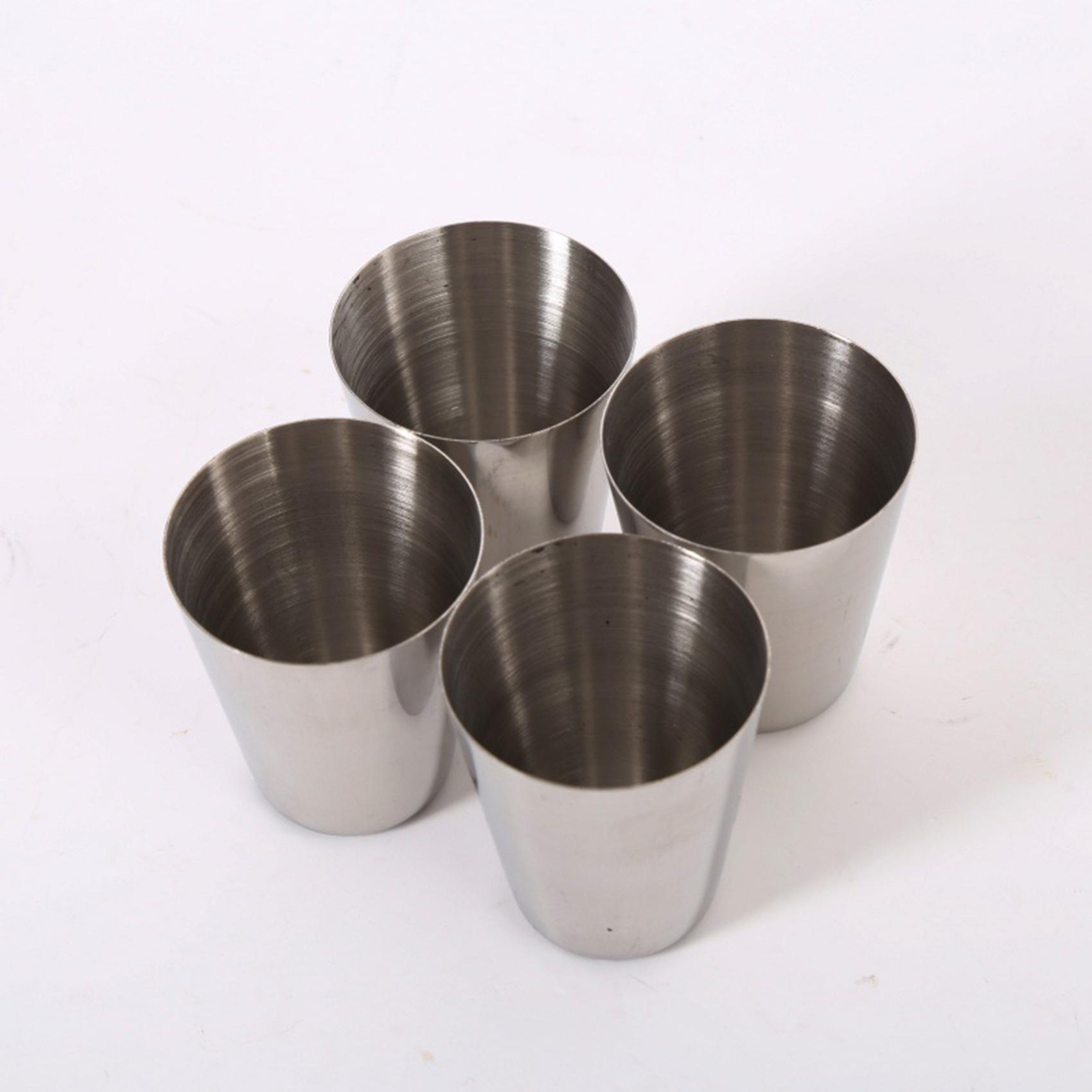 

Mini Stainless Steel Shot Glass Cup Wine Drinking Glasses With Leather Cover Bag For Home Kitchen Bar