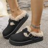 Fashionable Autumn and Winter Snap-on Warm Snow Boots for Women's Casual New Cotton Shoes