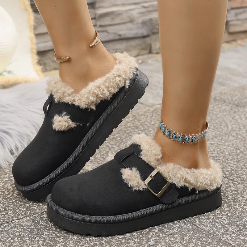 Fashionable Autumn and Winter Snap-on Warm Snow Boots for Women's Casual New Cotton Shoes