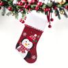 4pcs Classic Christmas Stockings,Polyester Holiday Decor with Santa,Snowman,Reindeer,Penguin Designs ,Farmhouse Xmas Decoration,Christmas Decorations