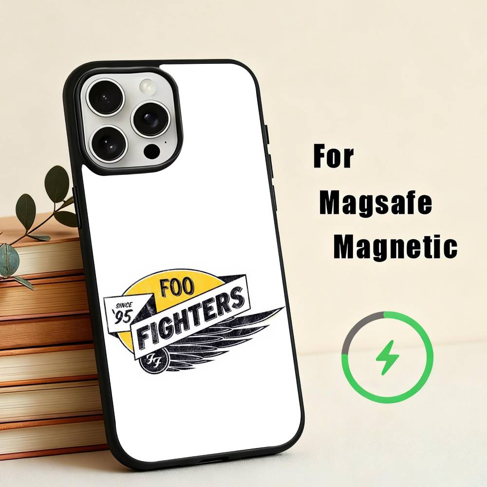 

High-octane Band Foo Fighters Phone Case For iPhone17,16,15,14,13,12,11 Plus,For Magnetic Wireless Charge Cover iPhone11PROMAX